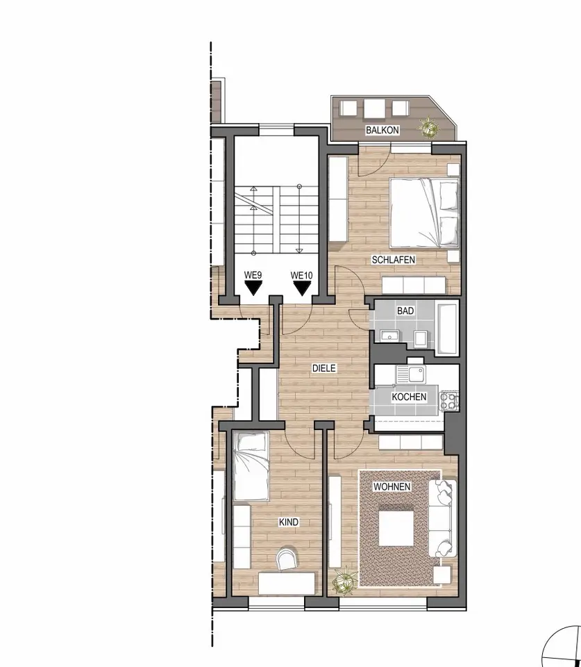 3 Zimmer Wohnung mit 60 m² in Kiel – Bild 3
