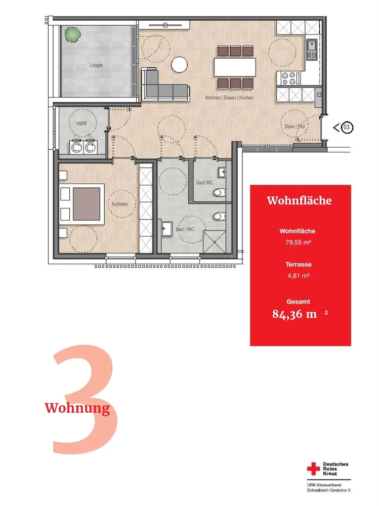 2 Zimmer Wohnung mit 79 m² in Schwäbisch Gmünd – Bild 2