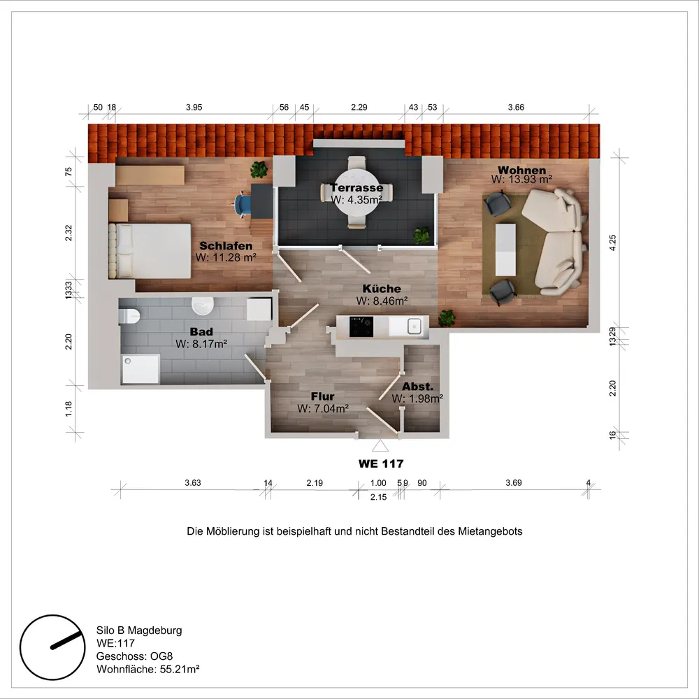 2 Zimmer Wohnung mit 55 m² in Magdeburg – Bild 7