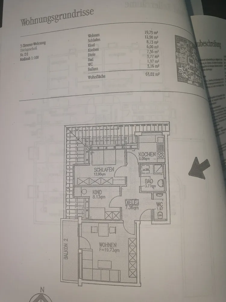 3 Zimmer Wohnung mit 63 m² in Göppingen – Bild 1