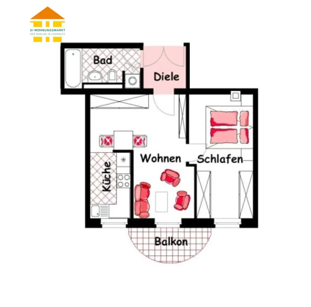 2 Zimmer Wohnung mit 46 m² in Chemnitz – Bild 5