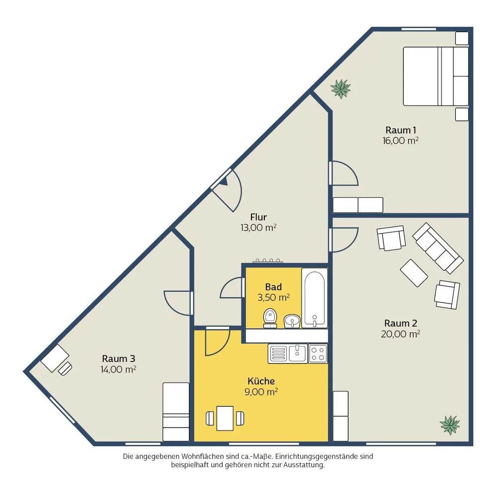 3 Zimmer Wohnung mit 75 m² in Leipzig – Bild 2