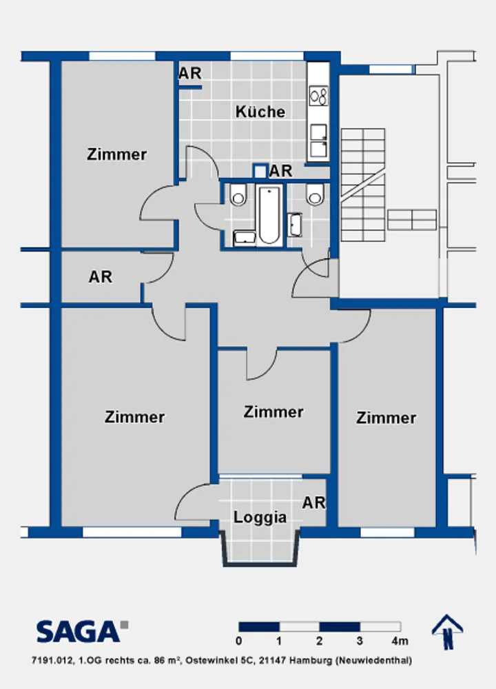 4 Zimmer Wohnung mit 86 m² in Hamburg – Bild 4