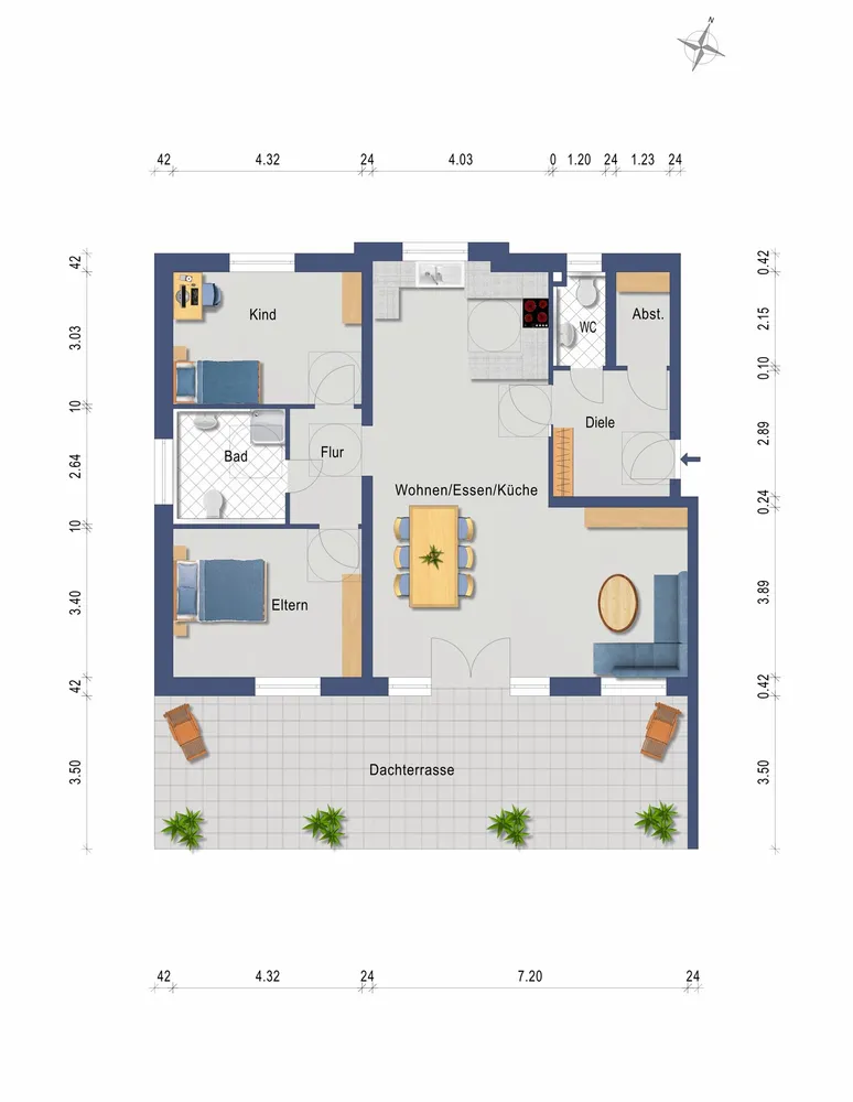 3 Zimmer Wohnung mit 125 m² in Crailsheim – Bild 4