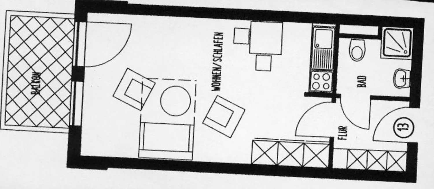 1 room apartment with 32 m² in Dresden – Photo 12