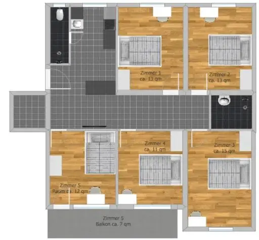 5 Zimmer Wohnung mit 15 m² in München – Bild 9
