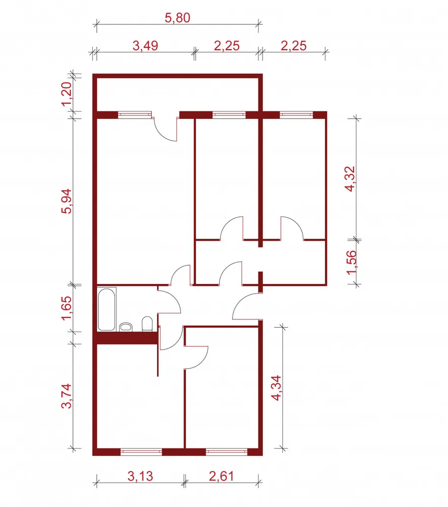 4 Zimmer Wohnung mit 83 m² in Stendal – Bild 2