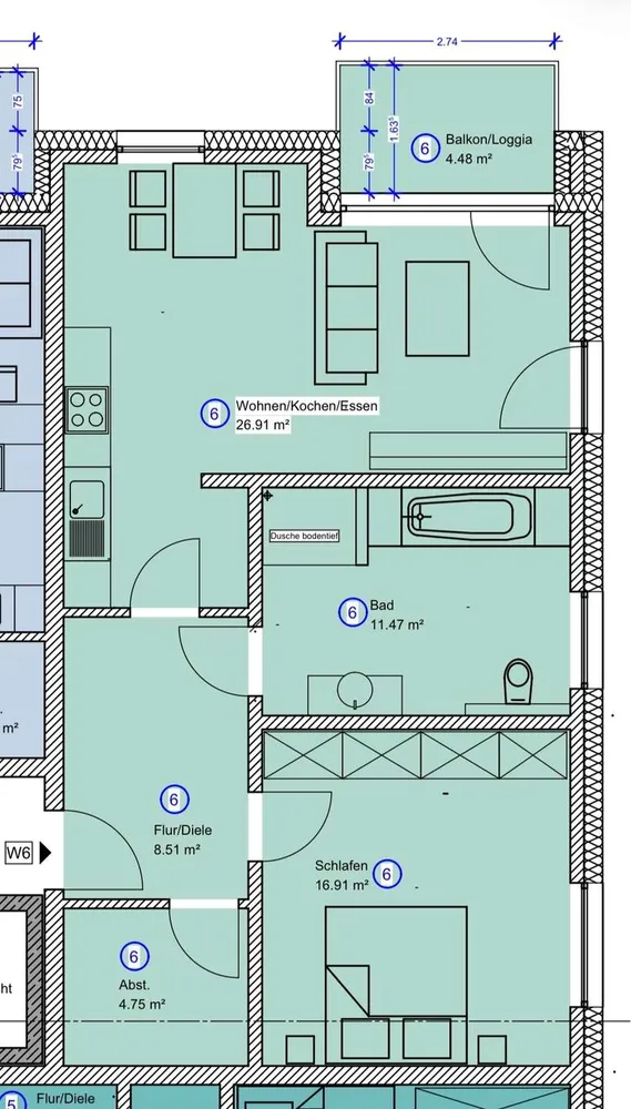 2 Zimmer Wohnung mit 73 m² in Herford – Bild 1