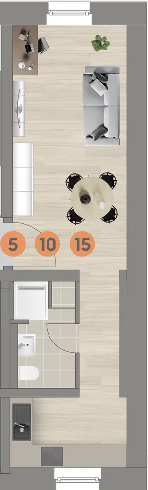 1 Zimmer Wohnung mit 33 m² in Nürnberg – Bild 7