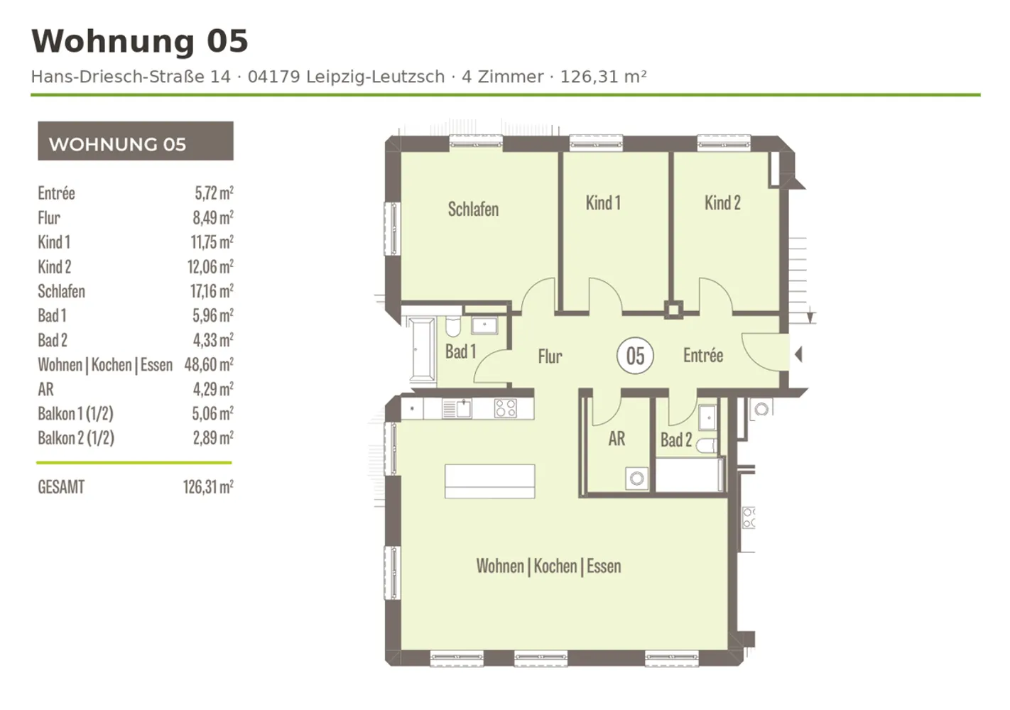 4 Zimmer Wohnung mit 126 m² in Leipzig – Bild 5