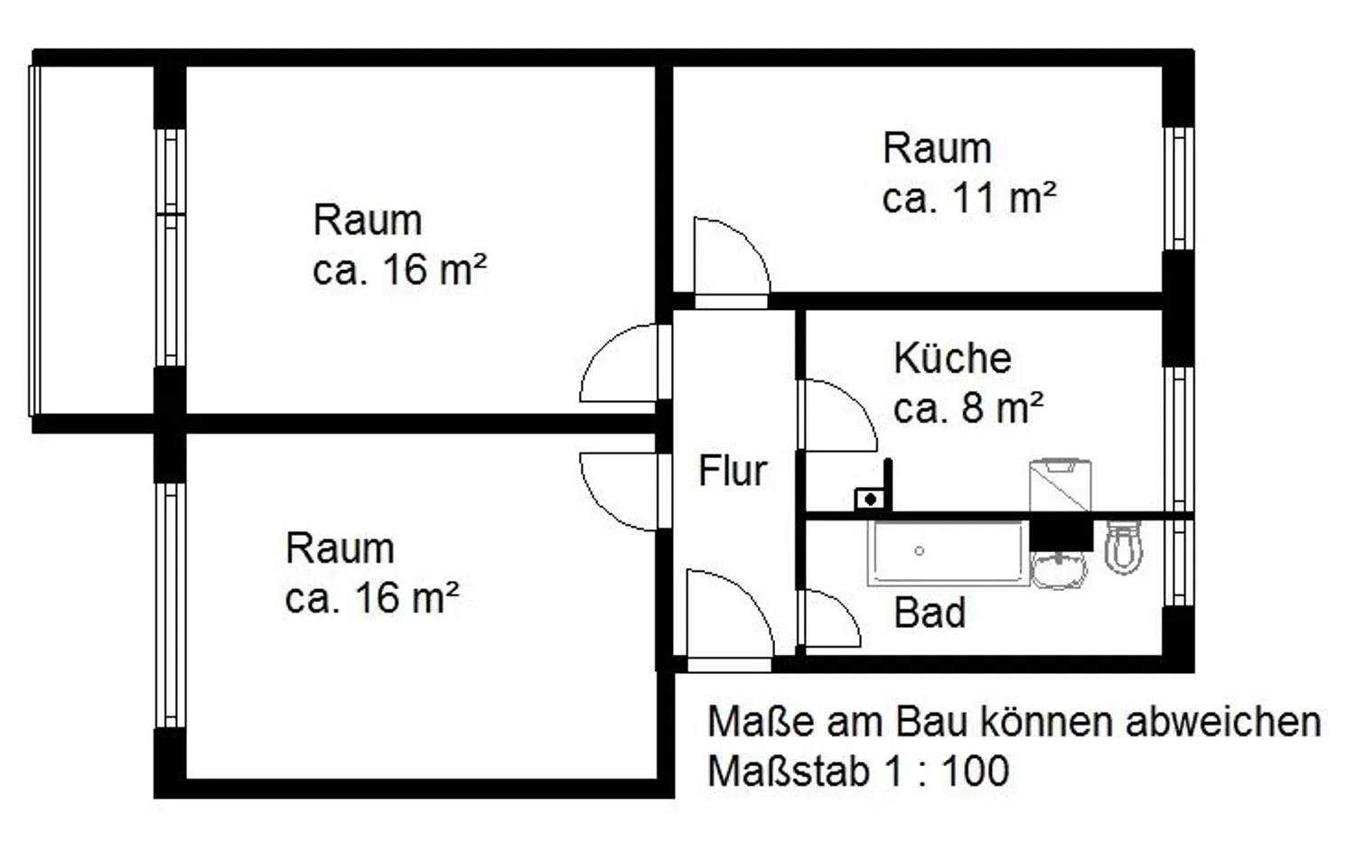 3 Zimmer Wohnung mit 60 m² in Halle (Saale) – Bild 11