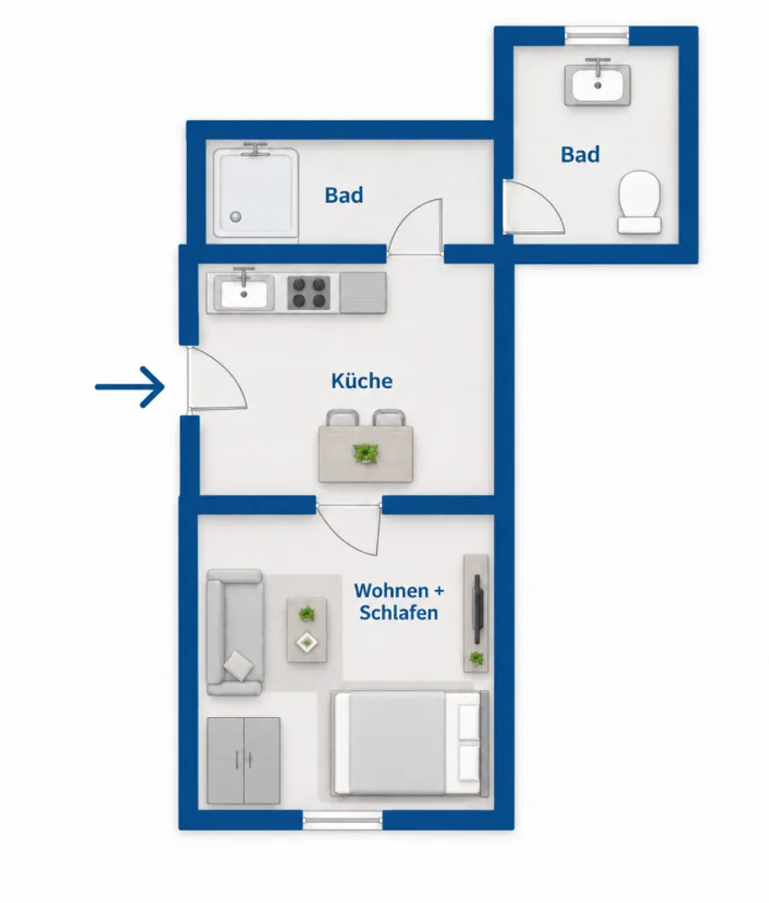 1 room apartment with 26 m² in Menden (Sauerland) – Photo 3