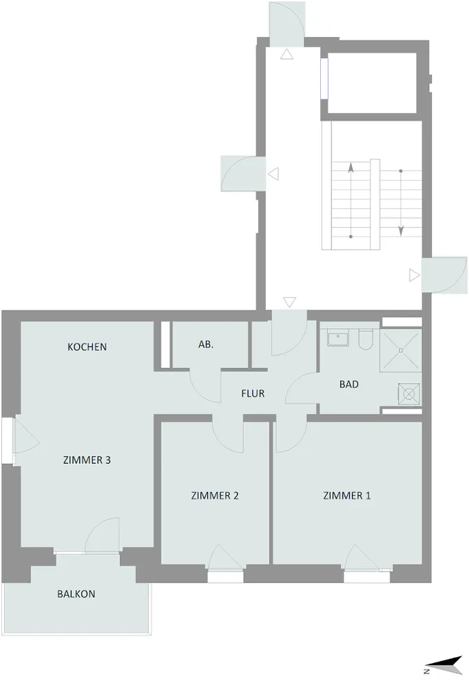 3 Zimmer Wohnung mit 76 m² in Bremen – Bild 2