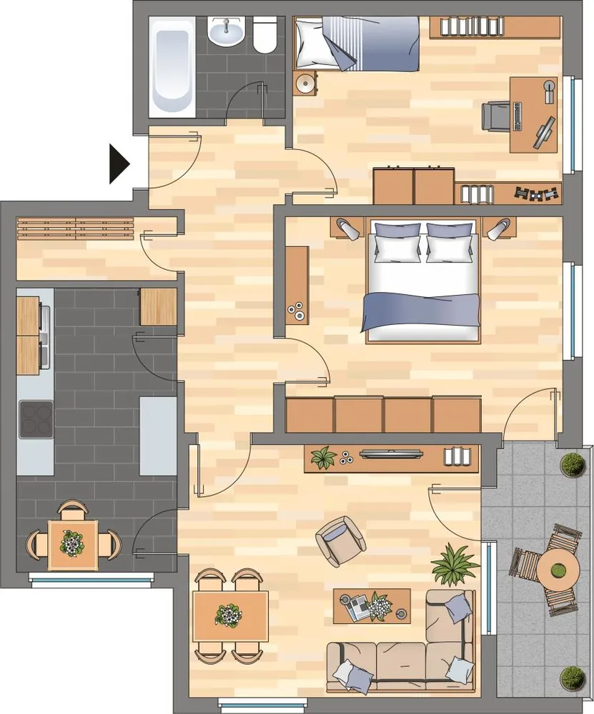 3 Zimmer Wohnung mit 72 m² in Bremen – Bild 3