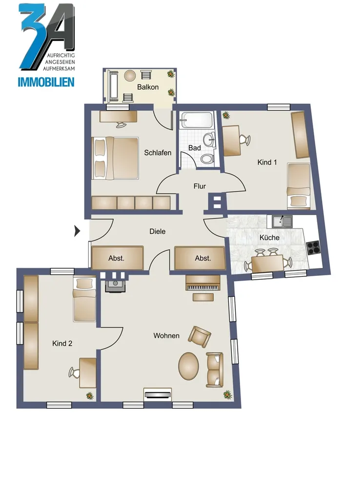 4 Zimmer Wohnung mit 103 m² in Halle (Saale) – Bild 2