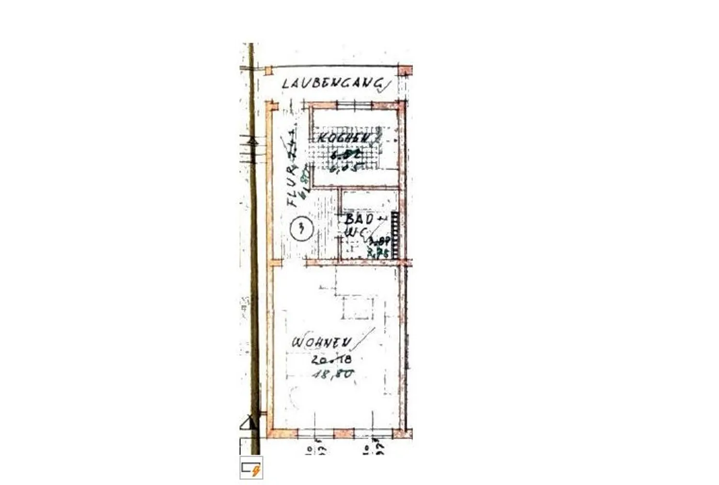 1 Zimmer Wohnung mit 35 m² in Fürth – Bild 1