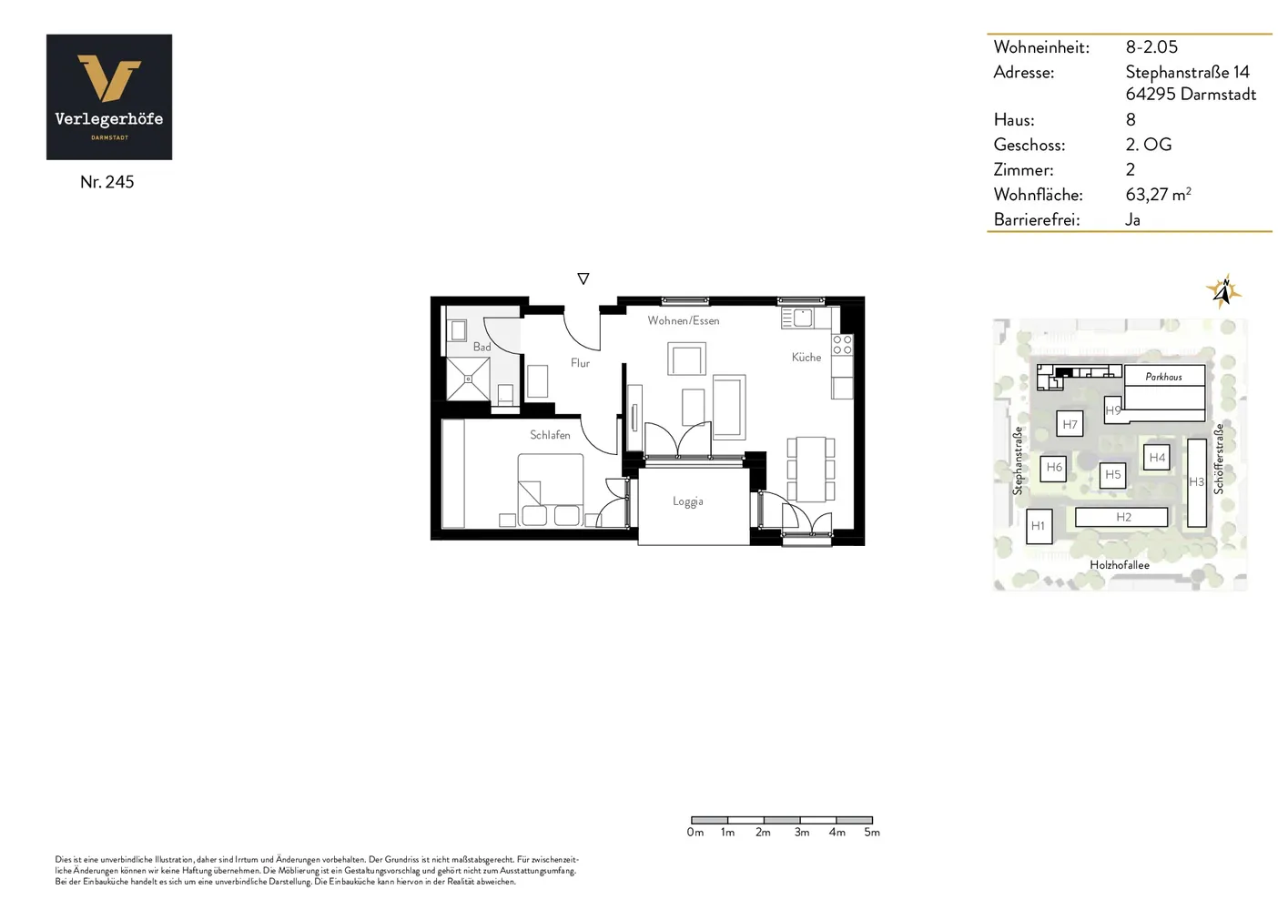 2 Zimmer Wohnung mit 63 m² in Darmstadt – Bild 8