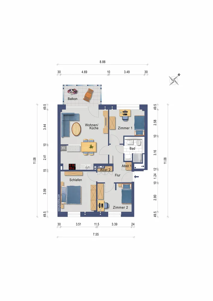 4 Zimmer Wohnung mit 75 m² in Elmshorn – Bild 4