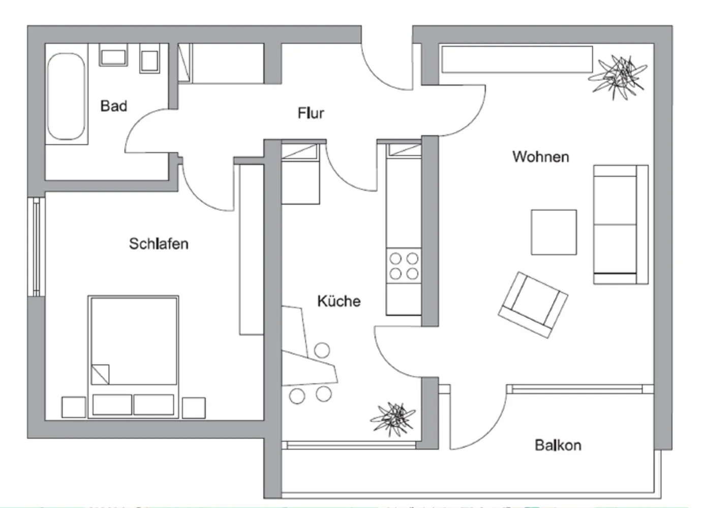 2 room apartment with 69 m² in Bayreuth – Photo 1