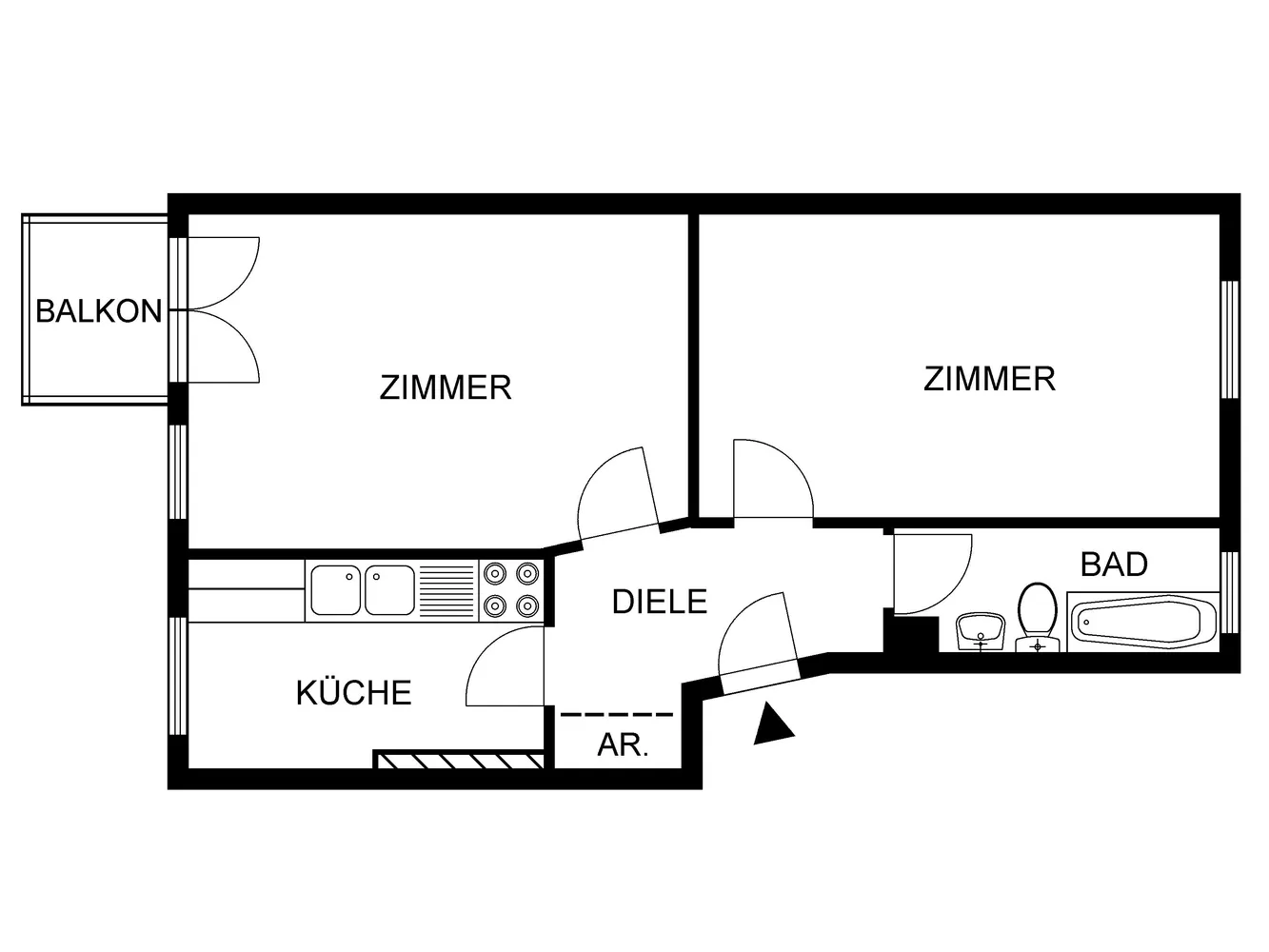 2 Zimmer Wohnung mit 61 m² in Berlin – Bild 2