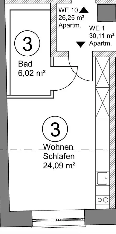2 Zimmer Wohnung mit 30 m² in Herne – Bild 8