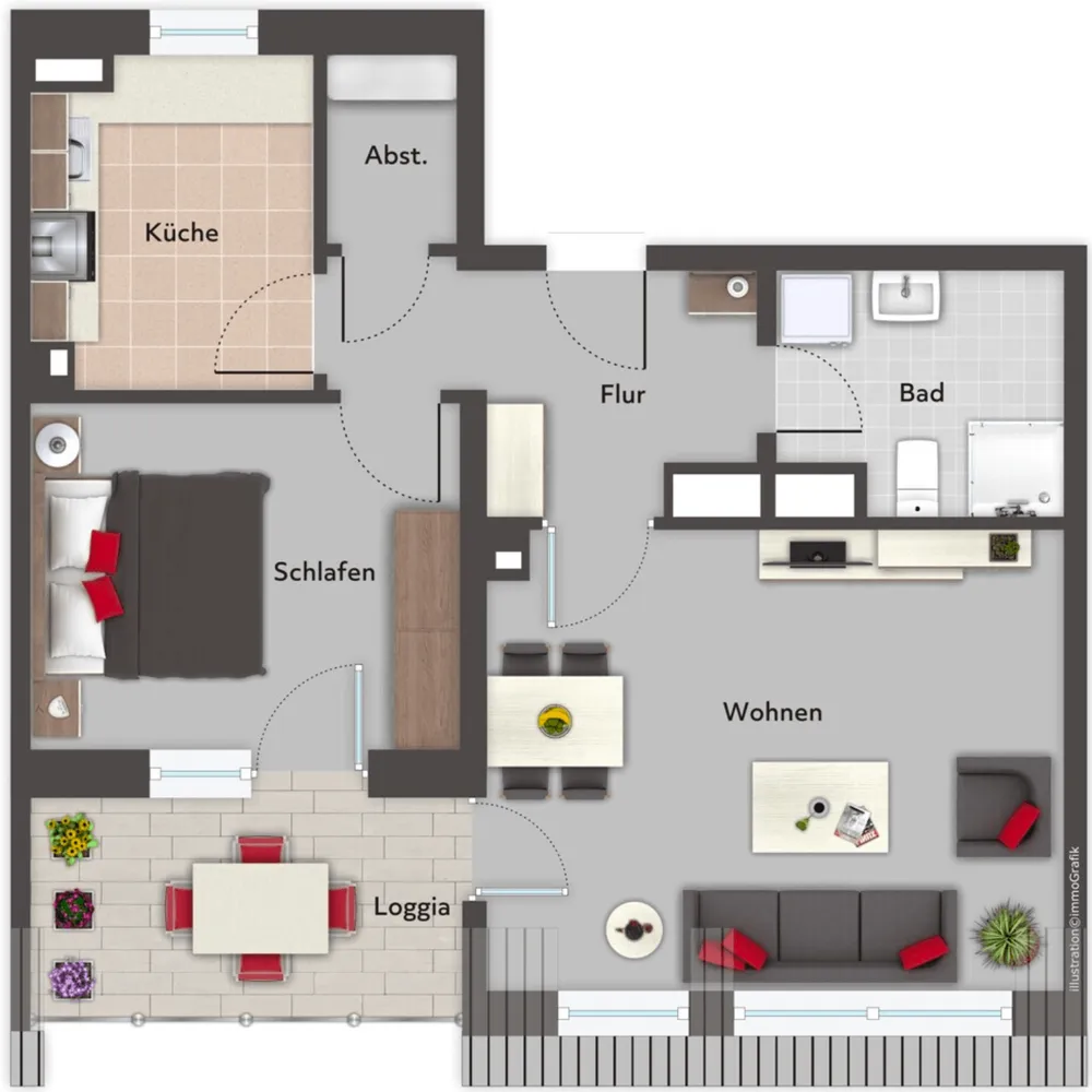 2 Zimmer Wohnung mit 49 m² in Hamburg – Bild 3