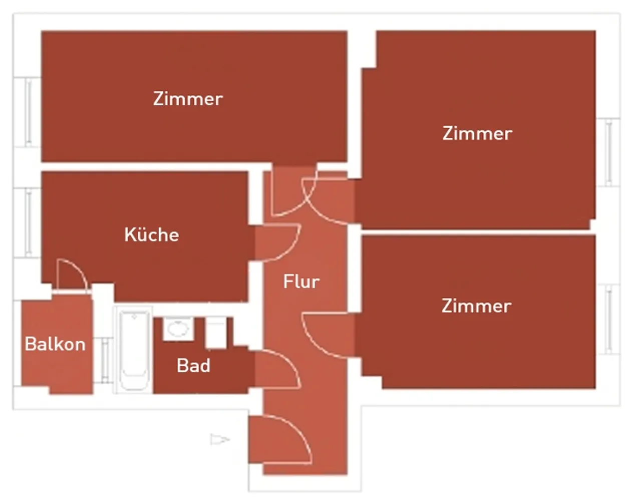 3 Zimmer Wohnung mit 67 m² in Dresden – Bild 2