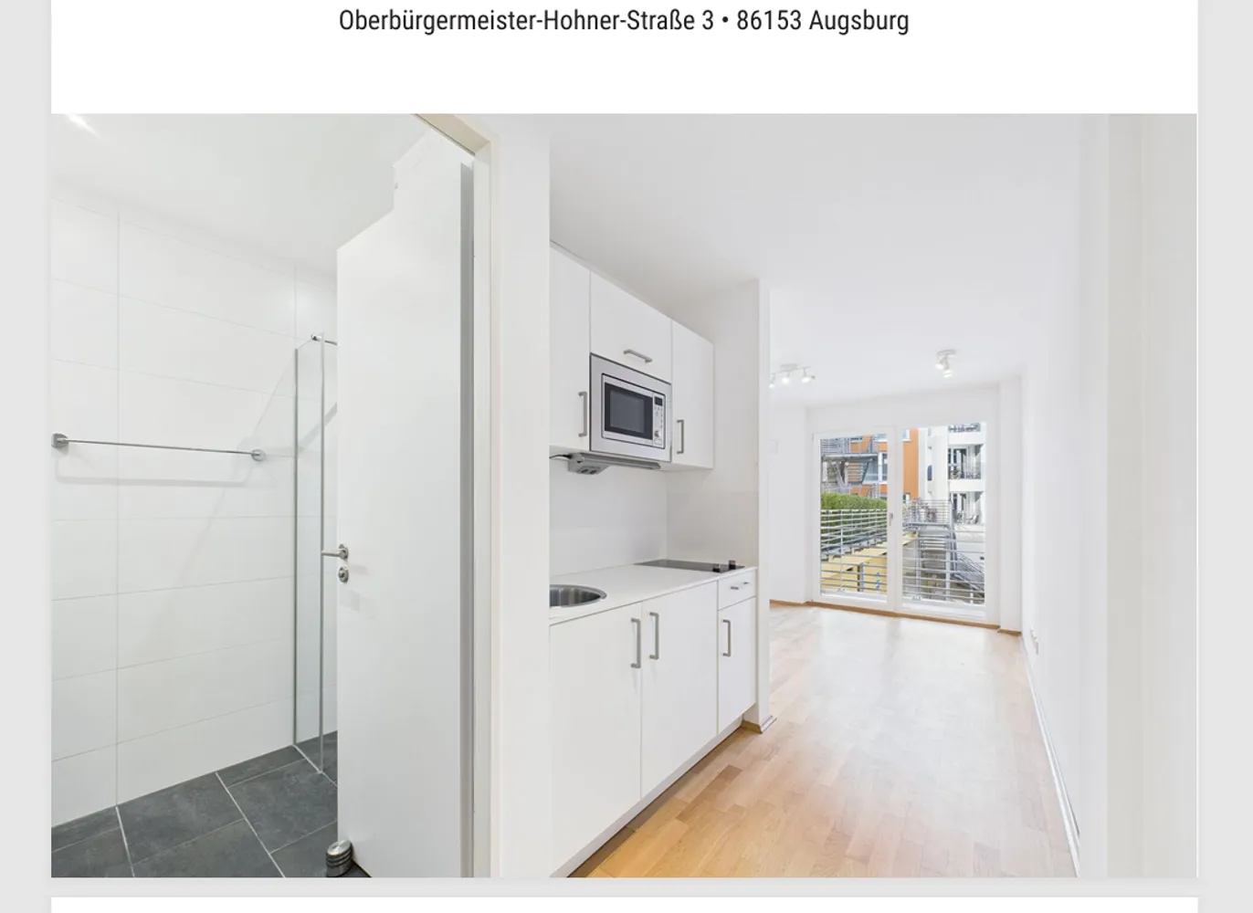 1 Zimmer Wohnung mit 22 m² in Augsburg – Bild 1