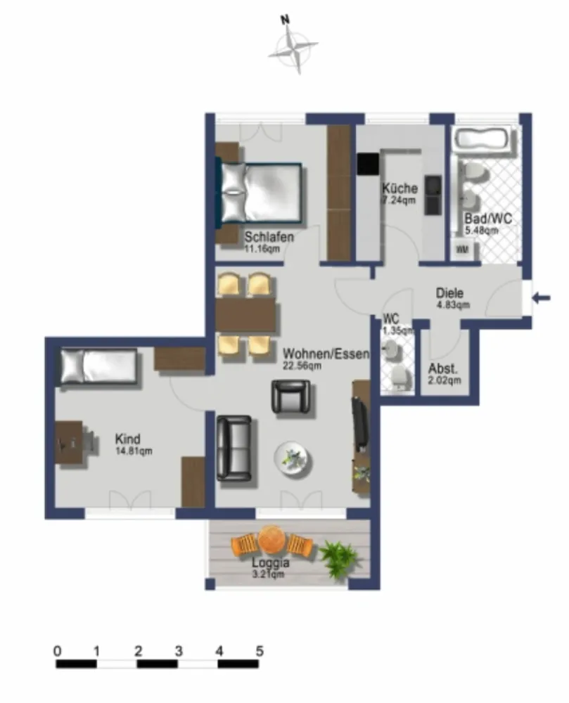 4 Zimmer Wohnung mit 74 m² in Stuttgart – Bild 12