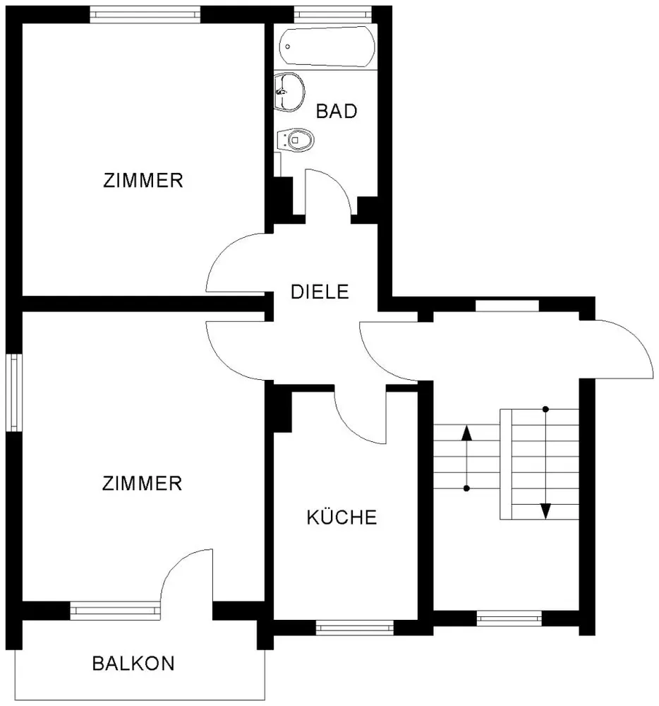 2 room apartment with 50 m² in Bochum – Photo 3