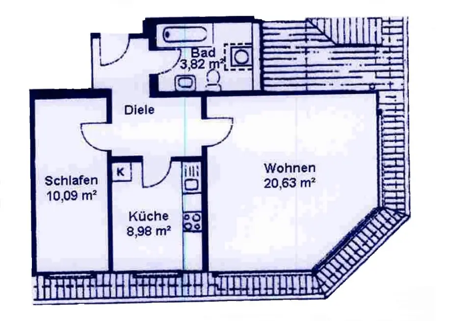 2 room apartment with 55 m² in Chemnitz – Photo 6