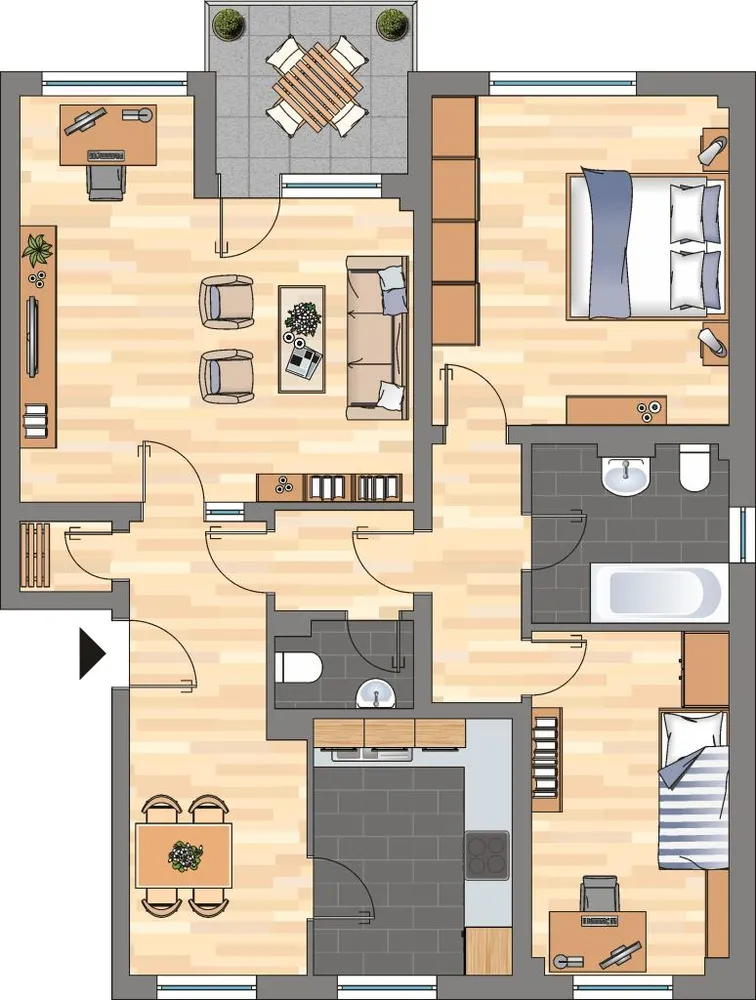 3 Zimmer Wohnung mit 81 m² in Duisburg – Bild 2