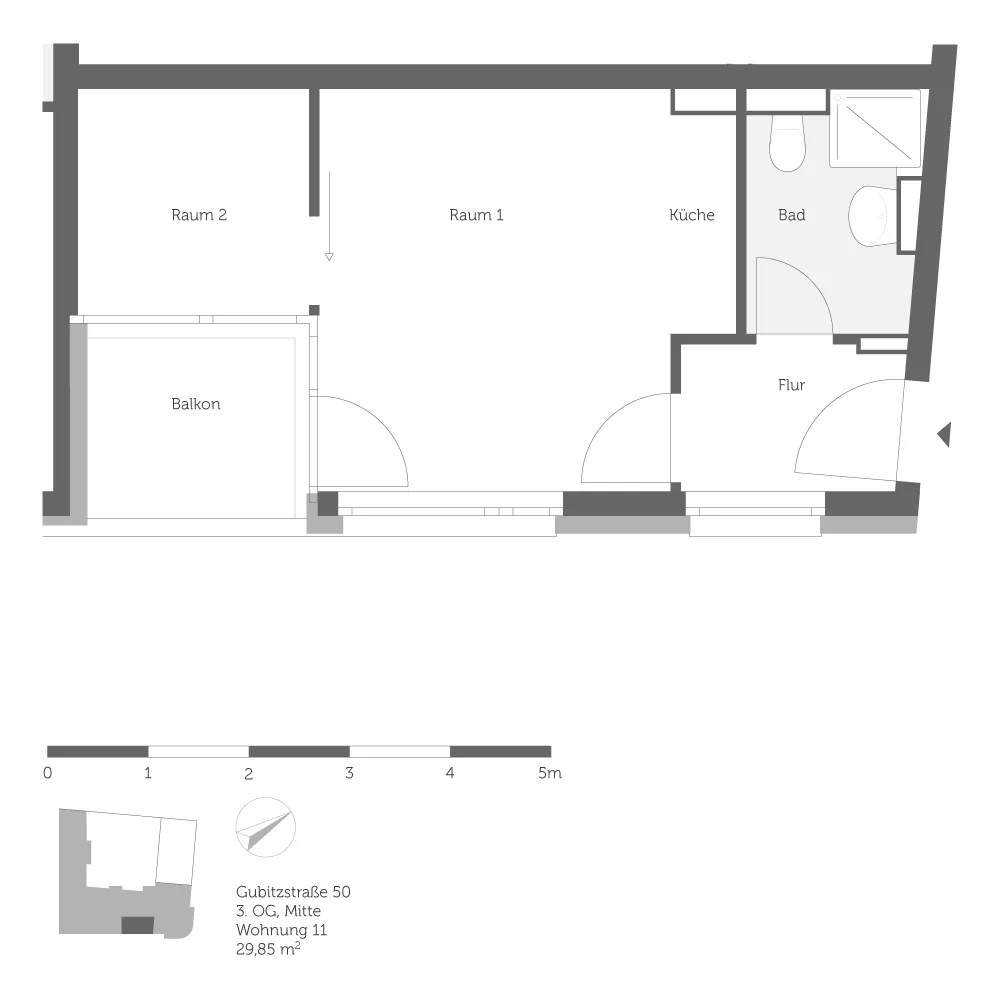 2 Zimmer Wohnung mit 30 m² in Berlin – Bild 7