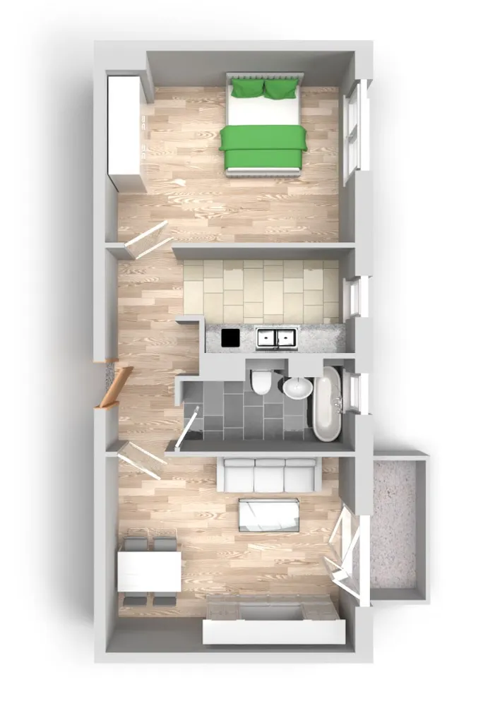2 Zimmer Wohnung mit 50 m² in Halle (Saale) – Bild 5