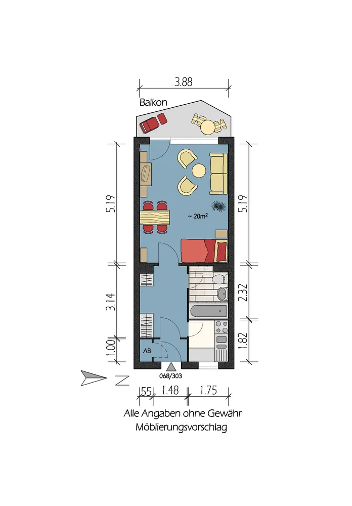 1 Zimmer Wohnung mit 41 m² in Hamburg – Bild 7