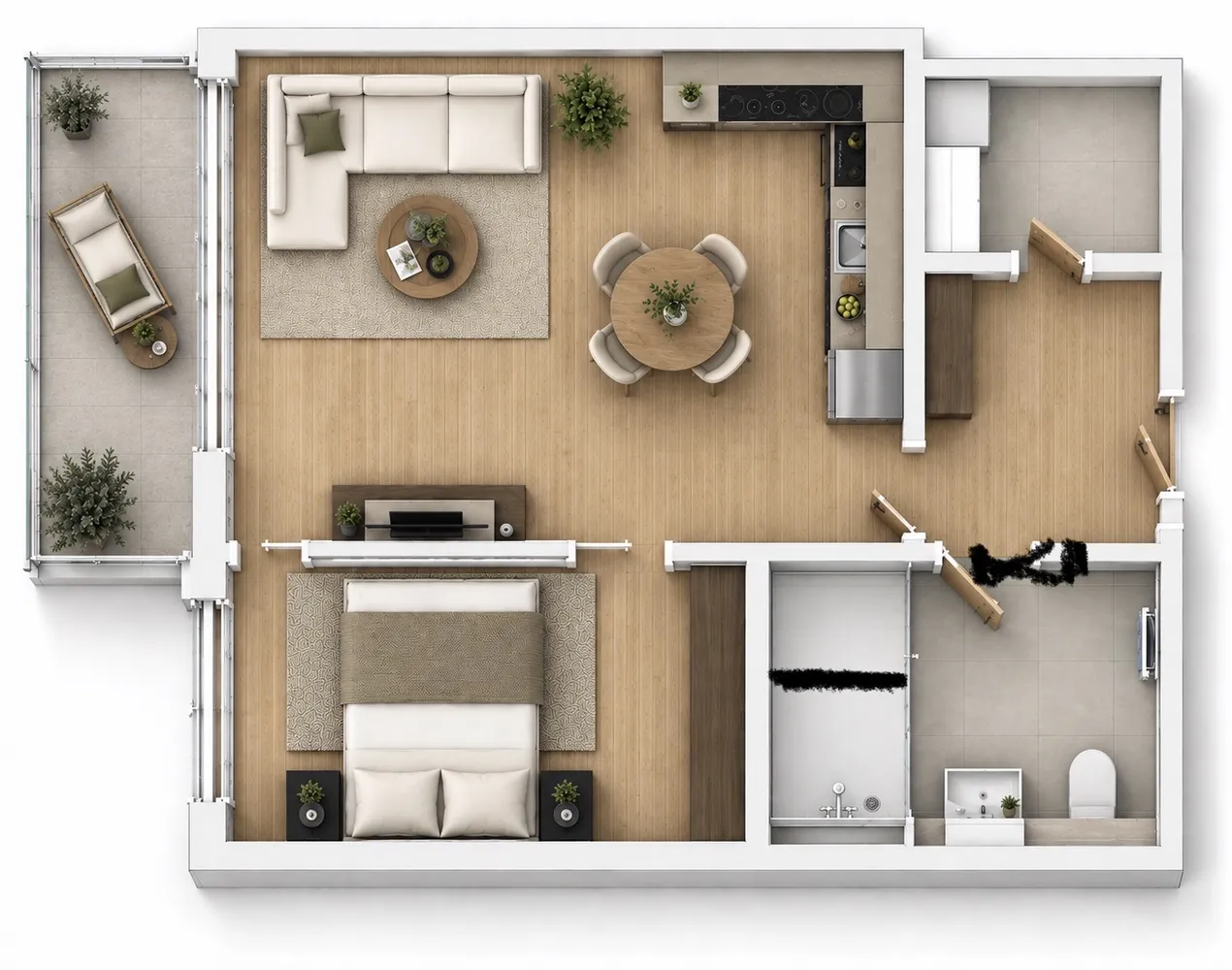 2 Zimmer Wohnung mit 55 m² in Hamburg – Bild 4