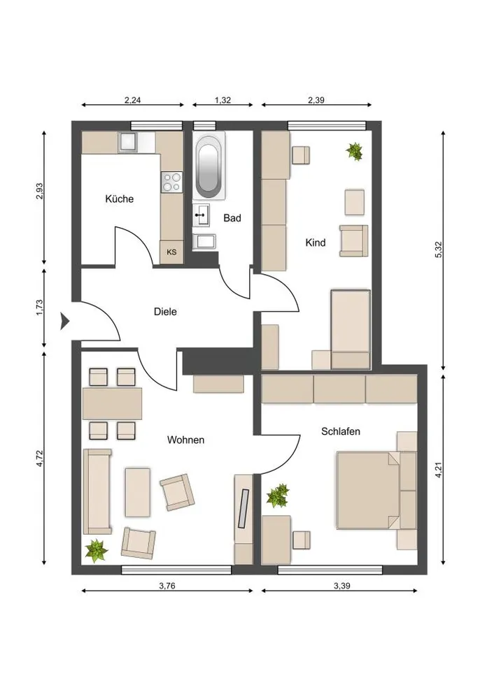 3 room apartment with 61 m² in Magdeburg – Photo 11