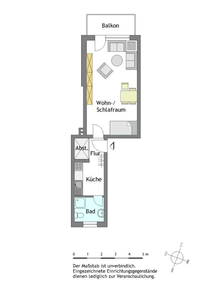1 Zimmer Wohnung mit 36 m² in Mülheim an der Ruhr – Bild 2