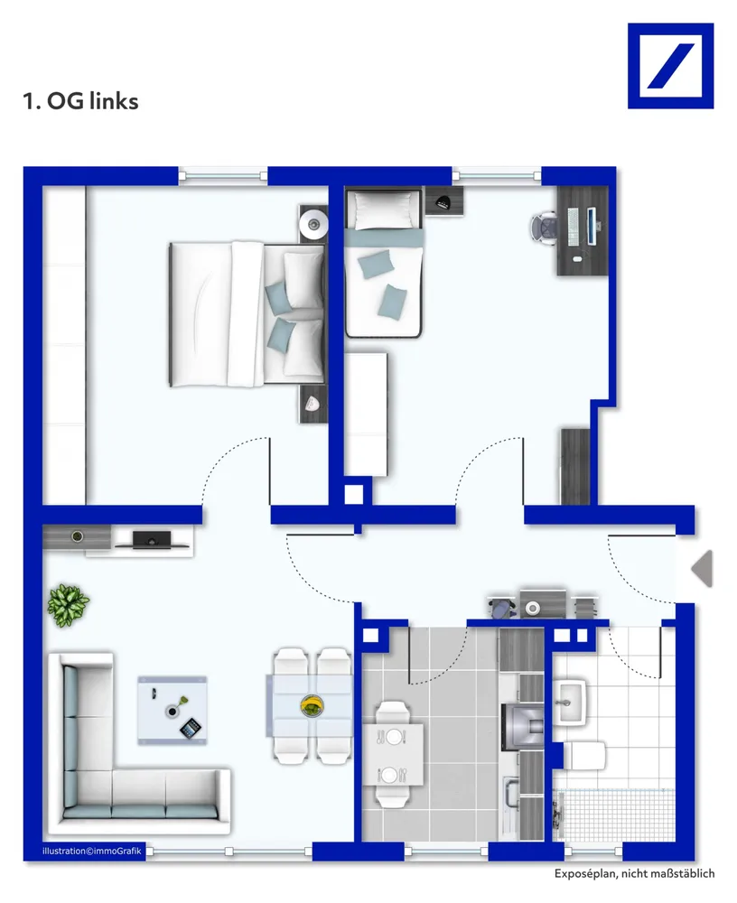 3 room apartment with 60 m² in Bochum – Photo 1