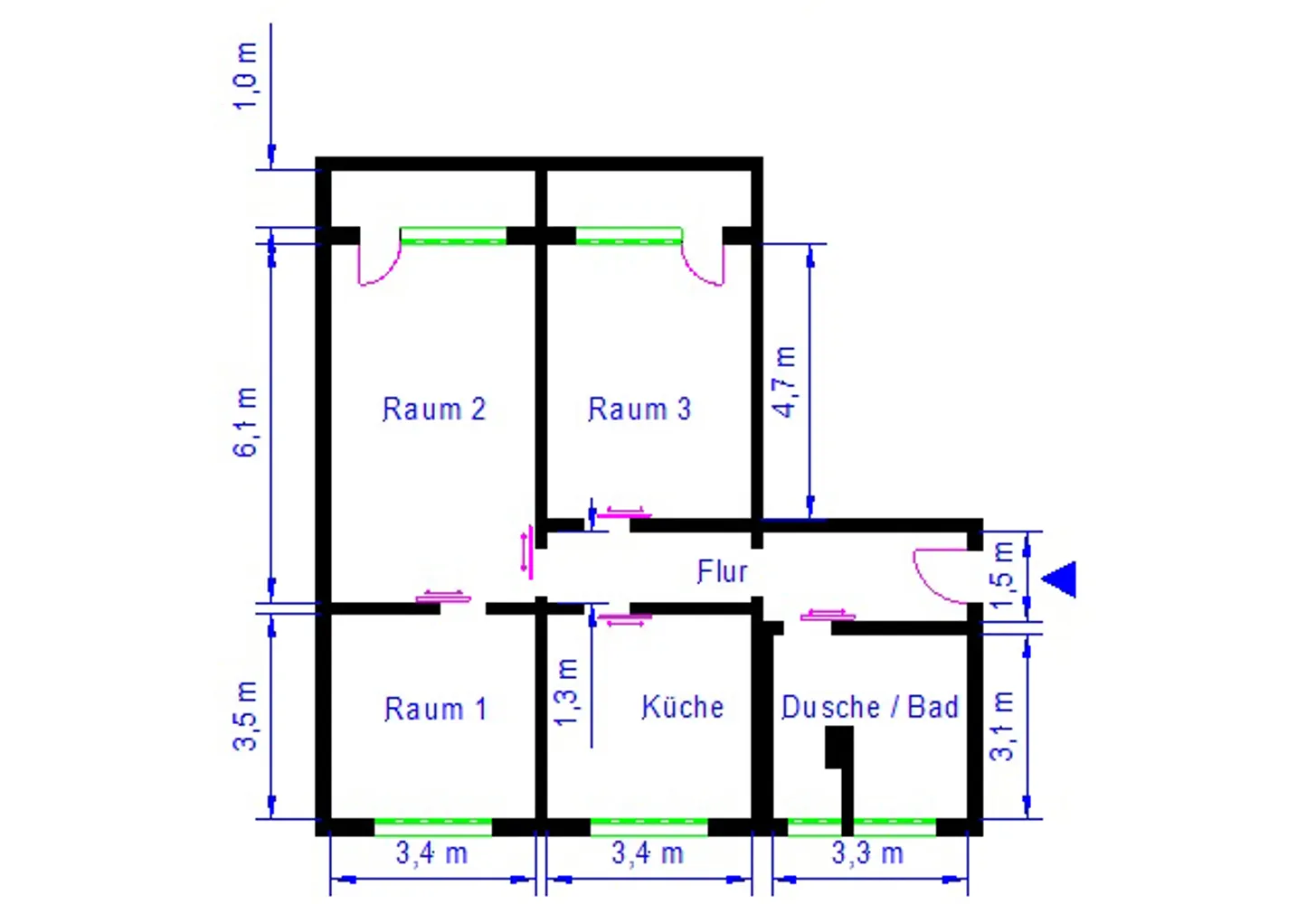 3 room apartment with 83 m² in Magdeburg – Photo 2