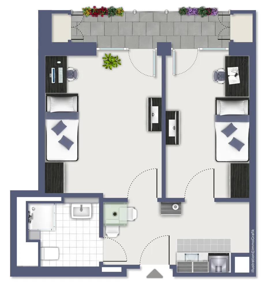 1 Zimmer Wohnung mit 28 m² in Mannheim – Bild 11