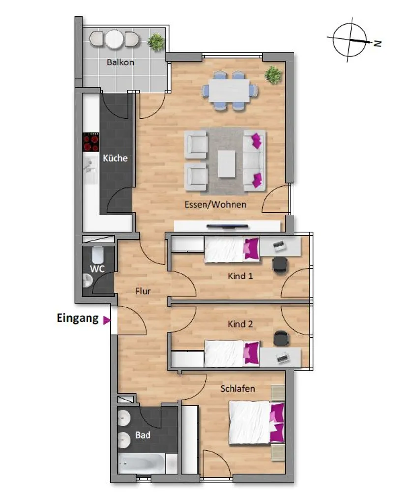 4 Zimmer Wohnung mit 93 m² in Leonberg – Bild 4
