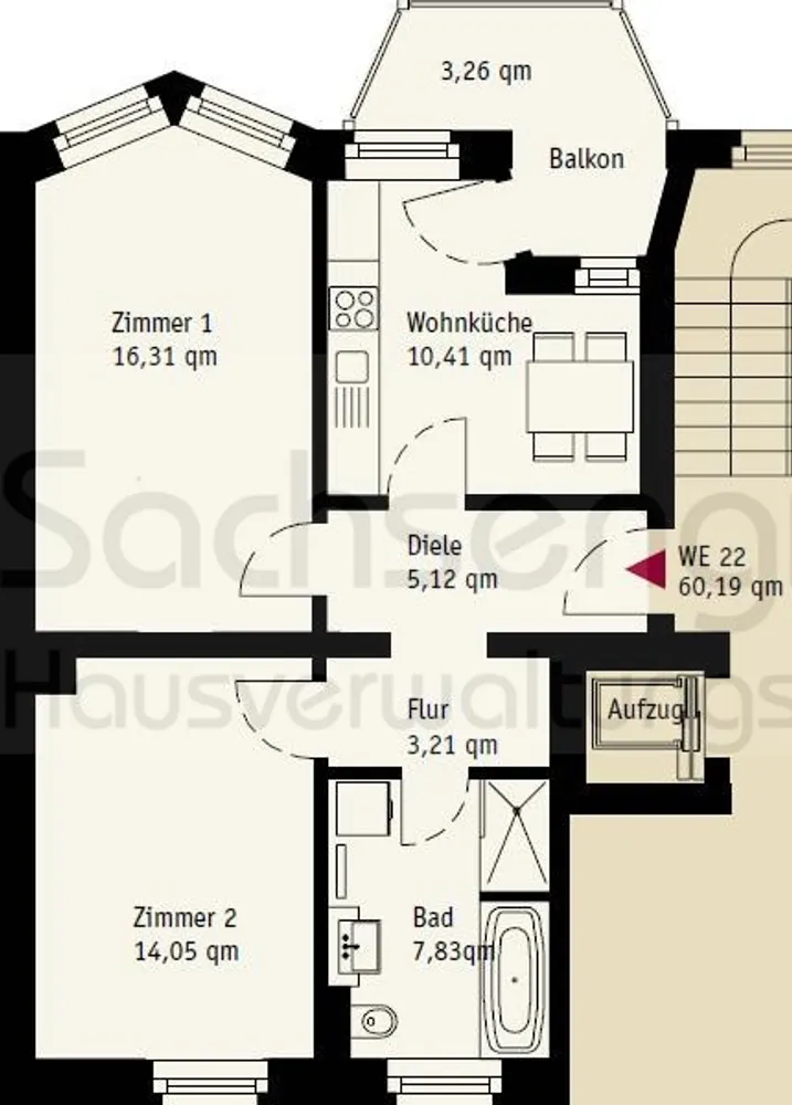 2 Zimmer Wohnung mit 60 m² in Leipzig – Bild 5