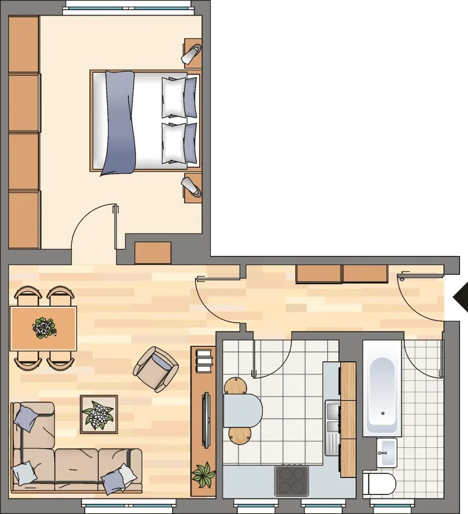 3 Zimmer Wohnung mit 45 m² in Bochum – Bild 2