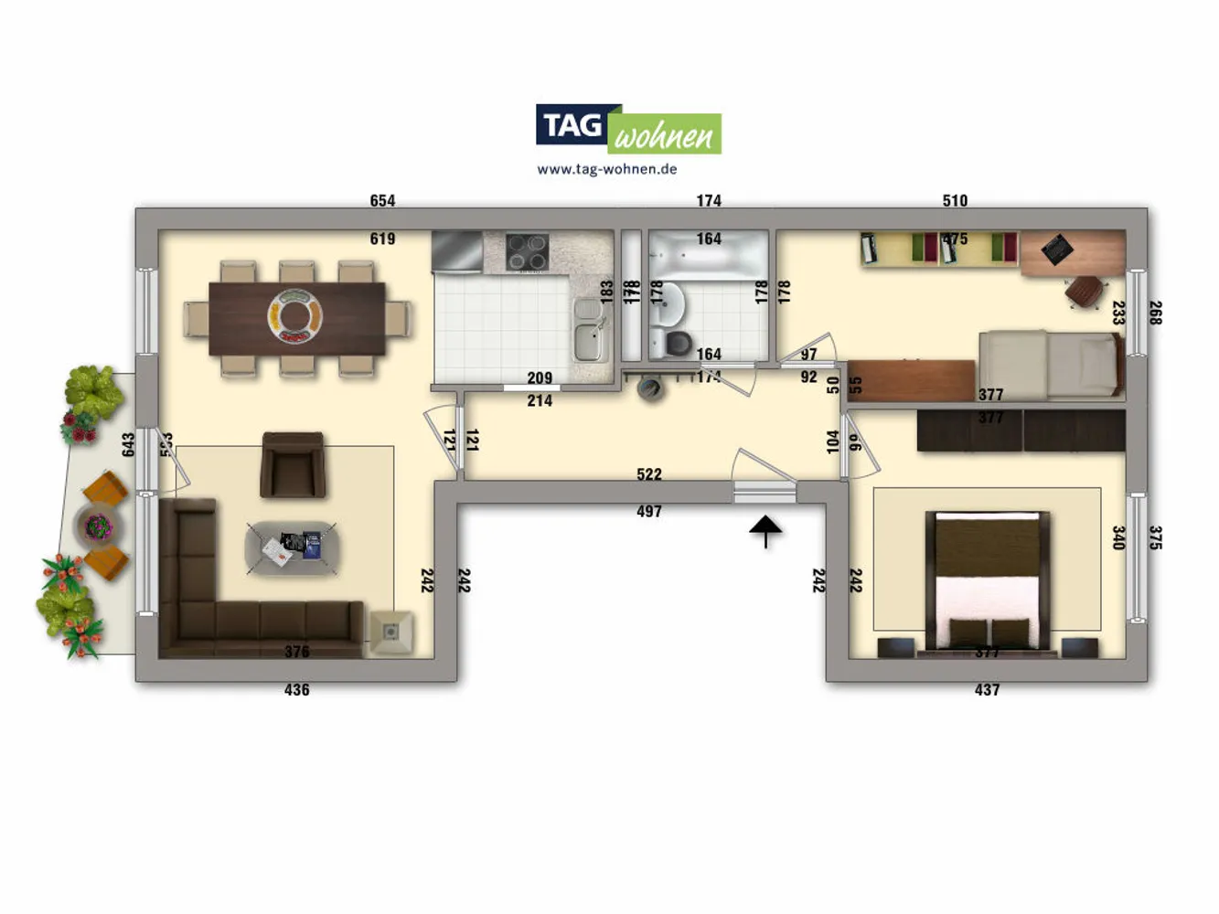 3 room apartment with 59 m² in Gotha – Photo 6