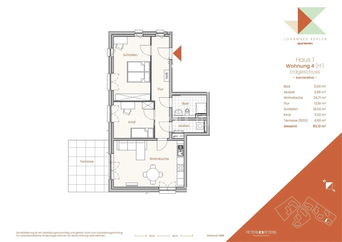 3 Zimmer Wohnung mit 83 m² in Lübeck – Bild 3