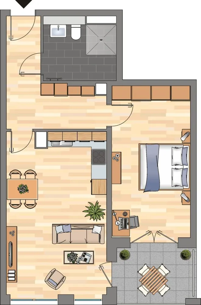 2 Zimmer Wohnung mit 64 m² in Essen – Bild 4