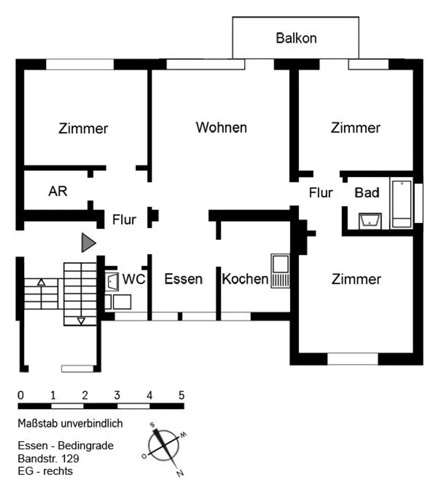 4 Zimmer Wohnung mit 81 m² in Essen – Bild 3