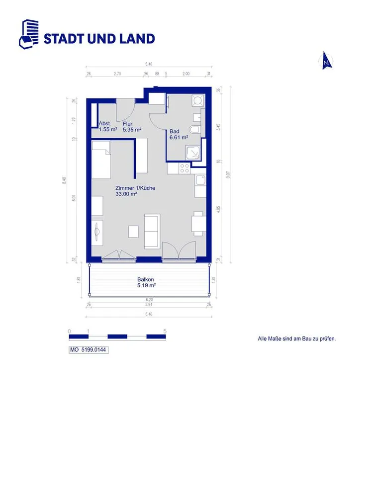 1 room apartment with 52 m² in Berlin – Photo 9