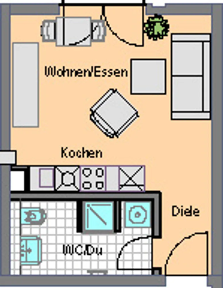 1 room apartment with 28 m² in Frankfurt am Main – Photo 6